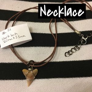 Shark Tooth Necklace Hawaiian Surfer Style